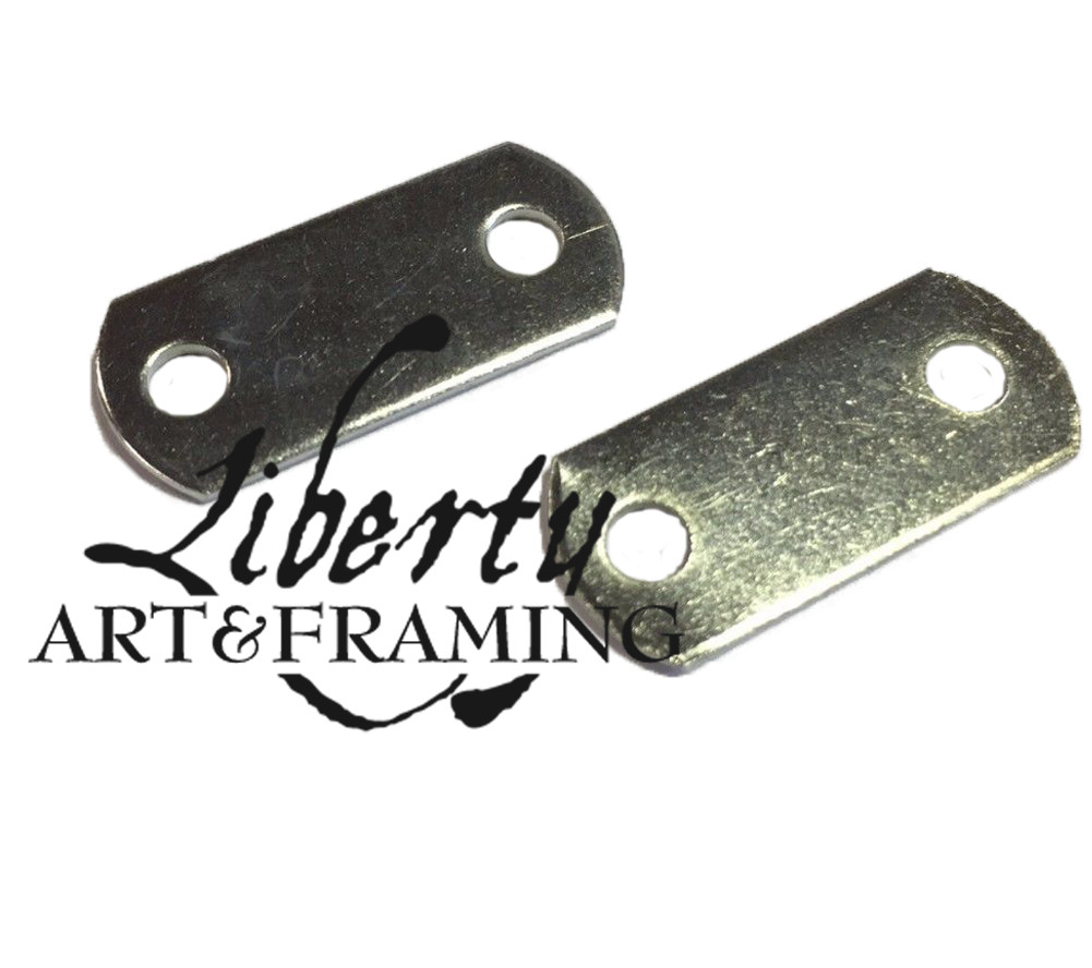 50 x 0/0″ FLAT Picture Frame Offset Clips With Screws for Canvas, Mirrors, etc