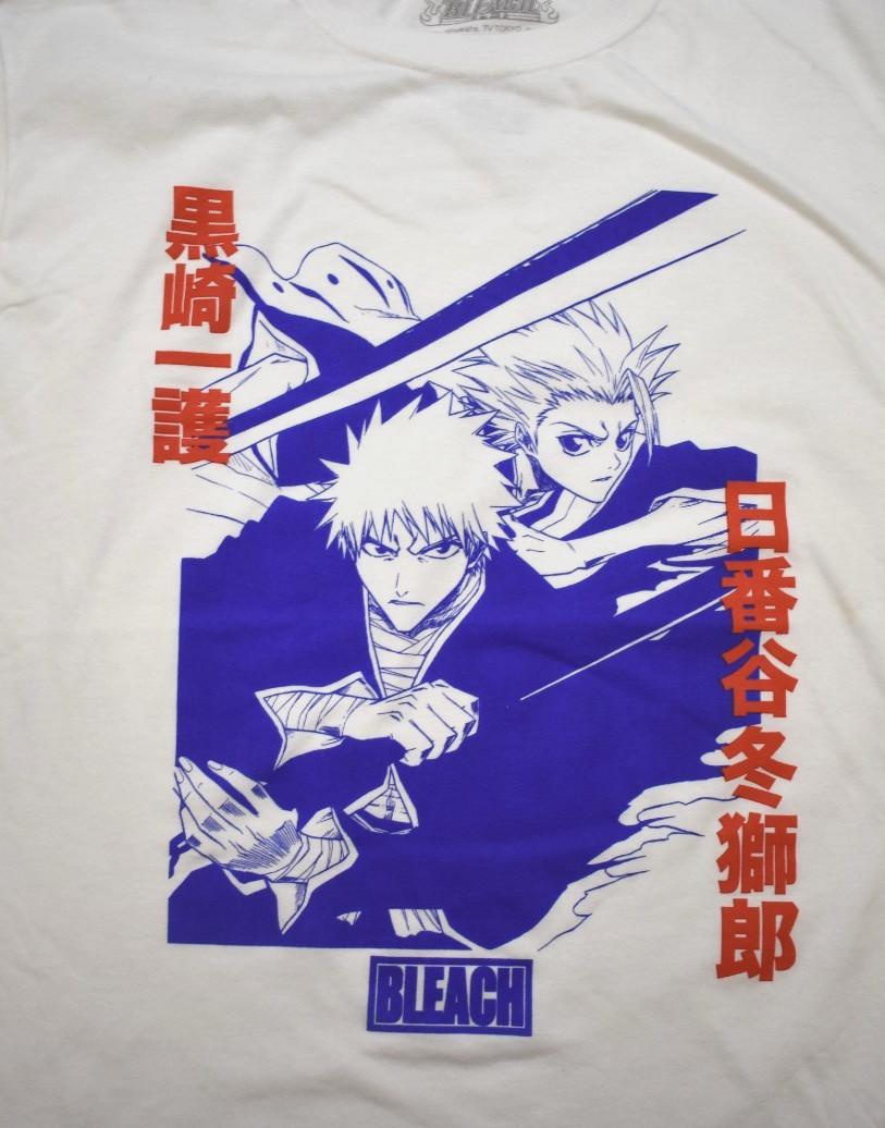 Bleach Anime Series Ichigo & Toshiro Kanji White Mens Shirt New XS, S, M, 3XL gallery