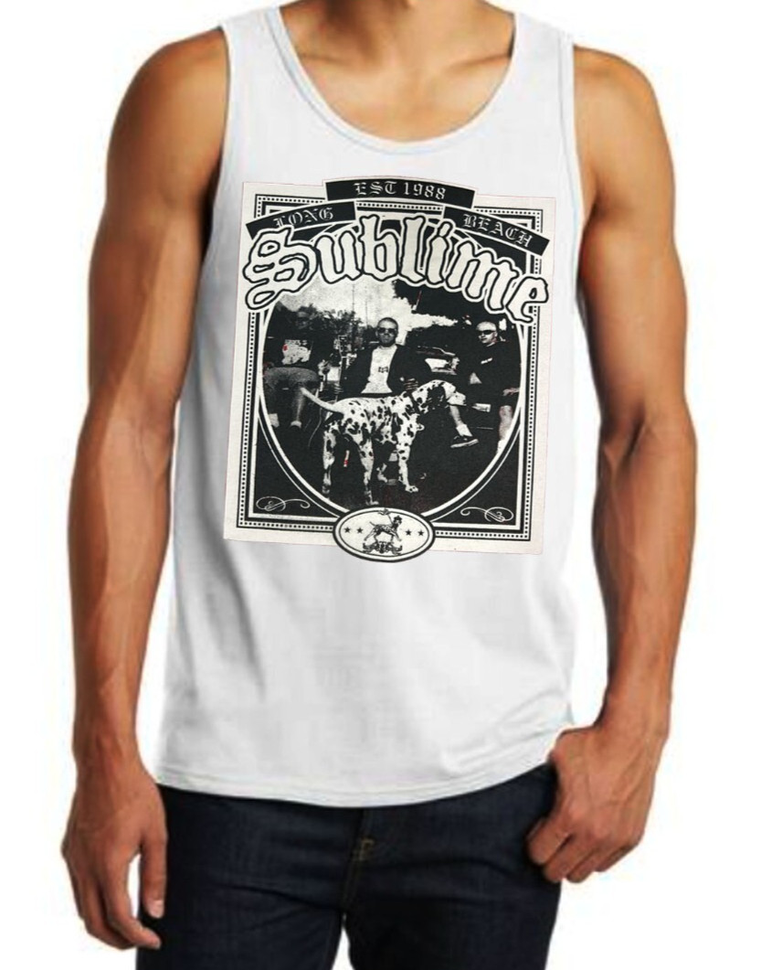 Sublime Dalmatian Dog Rock Band Black Tank Top (Various Colors) gallery