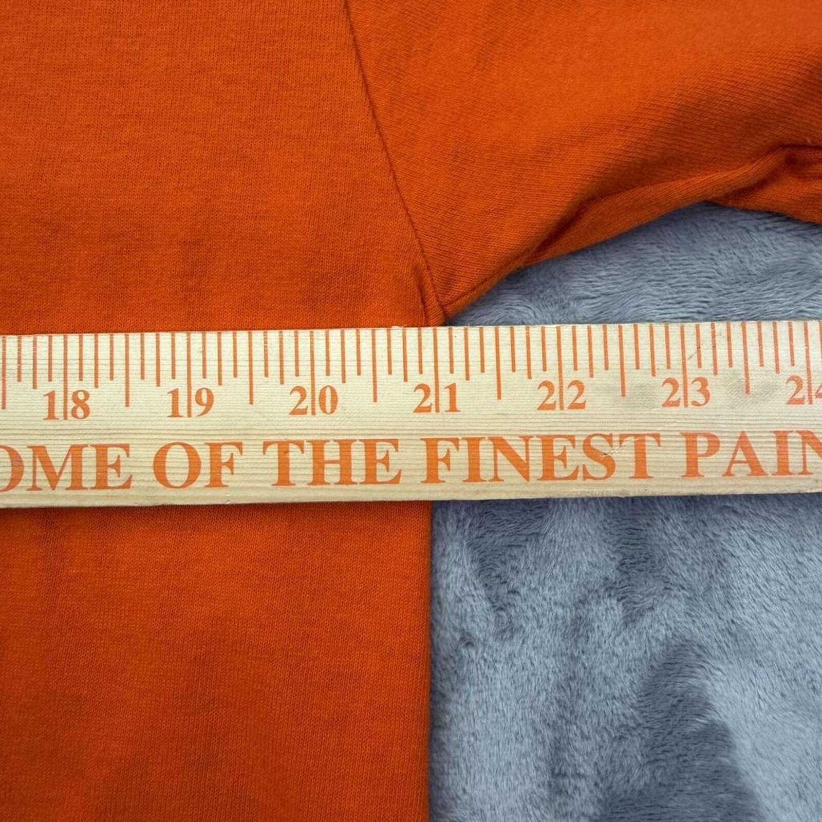 Vintage Deer Camp Hunting Graphic T Shirt Orange Fruit of the Loom L gallery