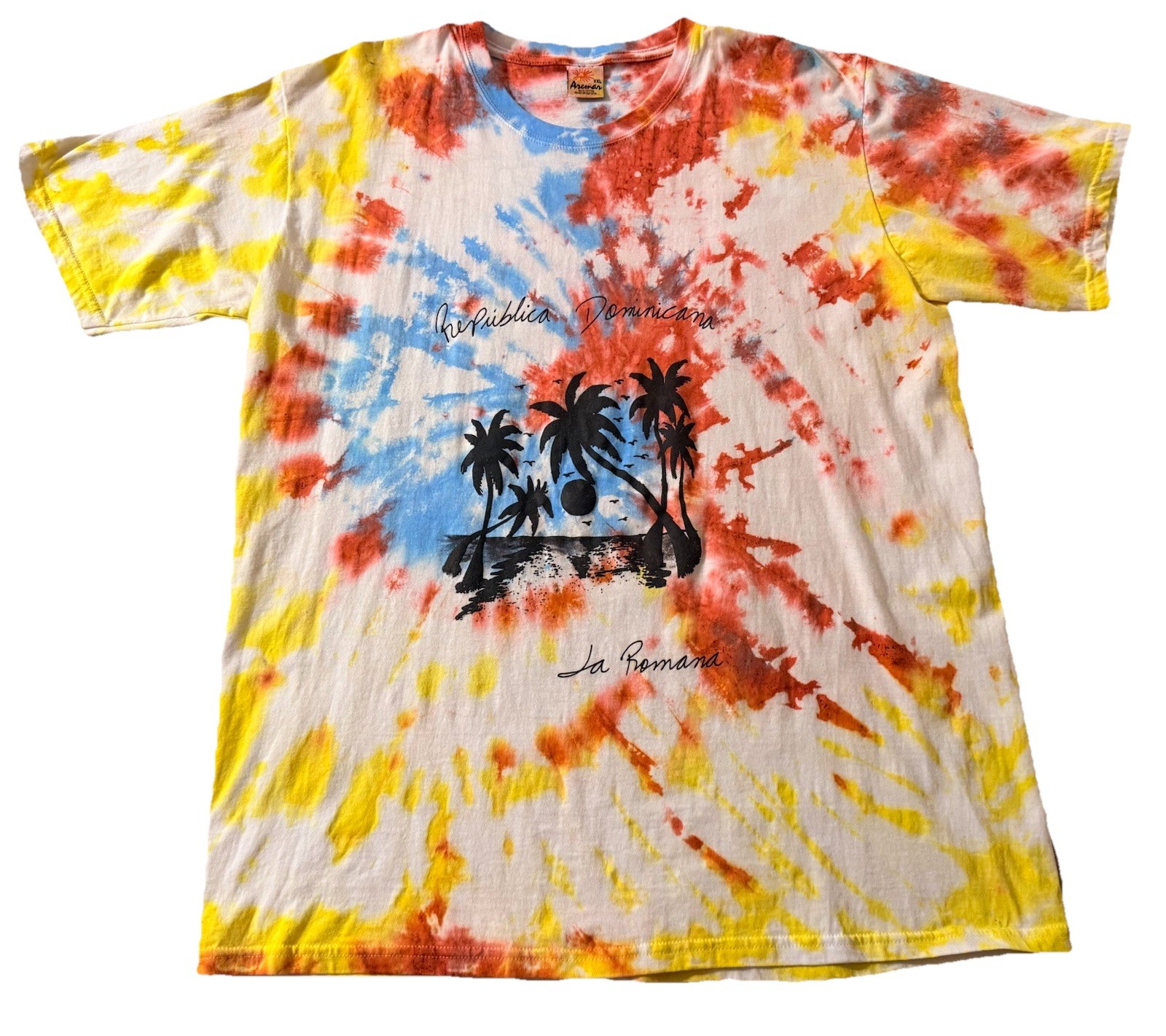 VTG Aremar Tie Dye Shirt XXL Republica Dominicana La Romana Beach Graphic Tee gallery