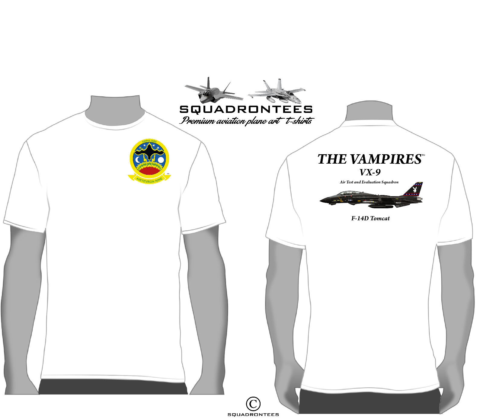 VX-9 Test & Evaluation Squadron F-14 Tomcat T-Shirt - USN Licensed Product gallery