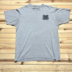 Vintage Coast Guard Spell Out Double Sided Gray Shirt Size Large