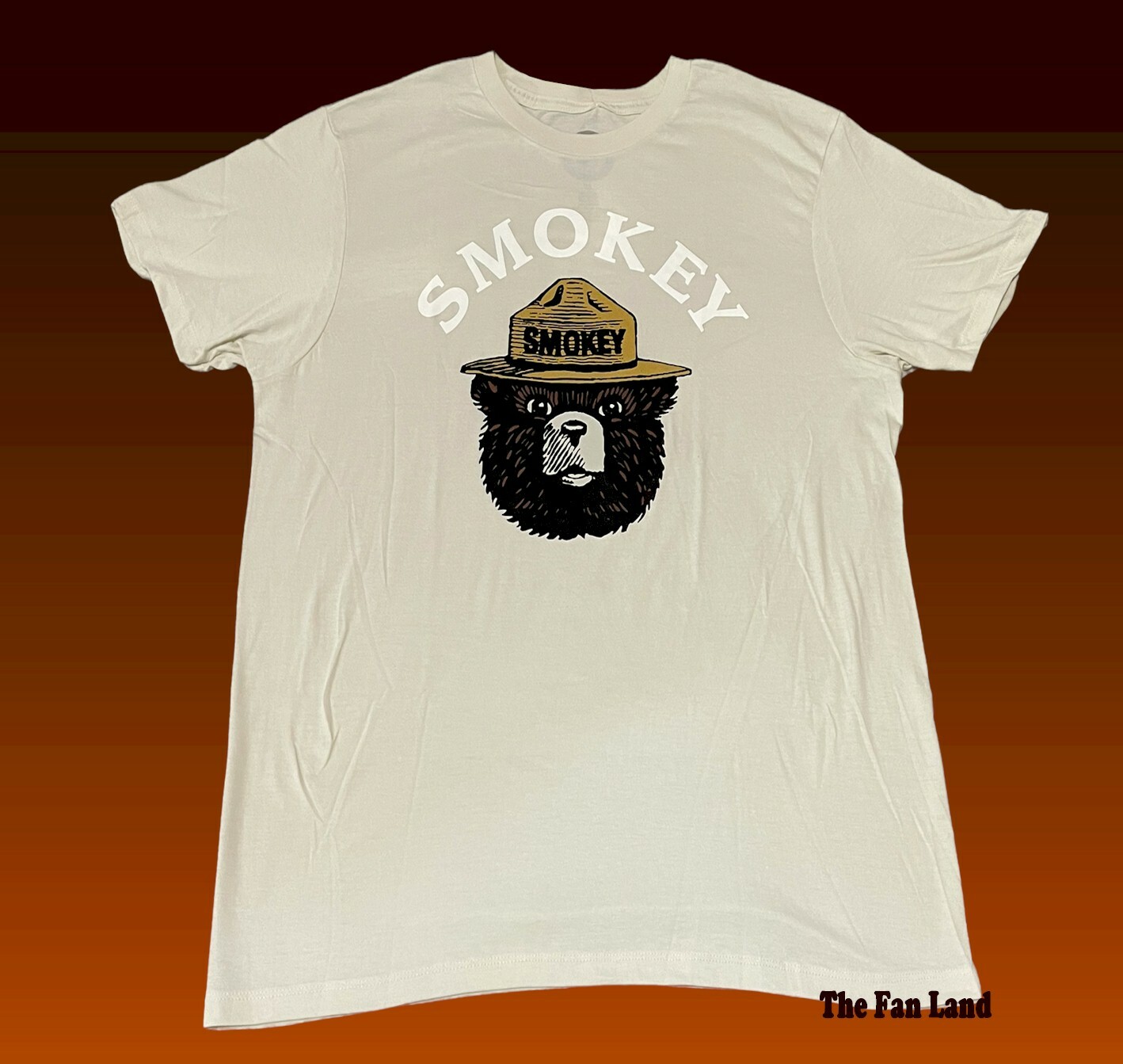 New Smokey The Bear Only You Can Prevent Wildfires Classic Logo Mens T-Shirt
