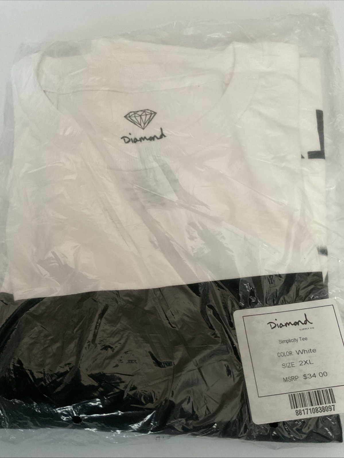 Diamond Supply Co Simplicity (Wrench) Tee 2XL White Deadstock New In Bag gallery