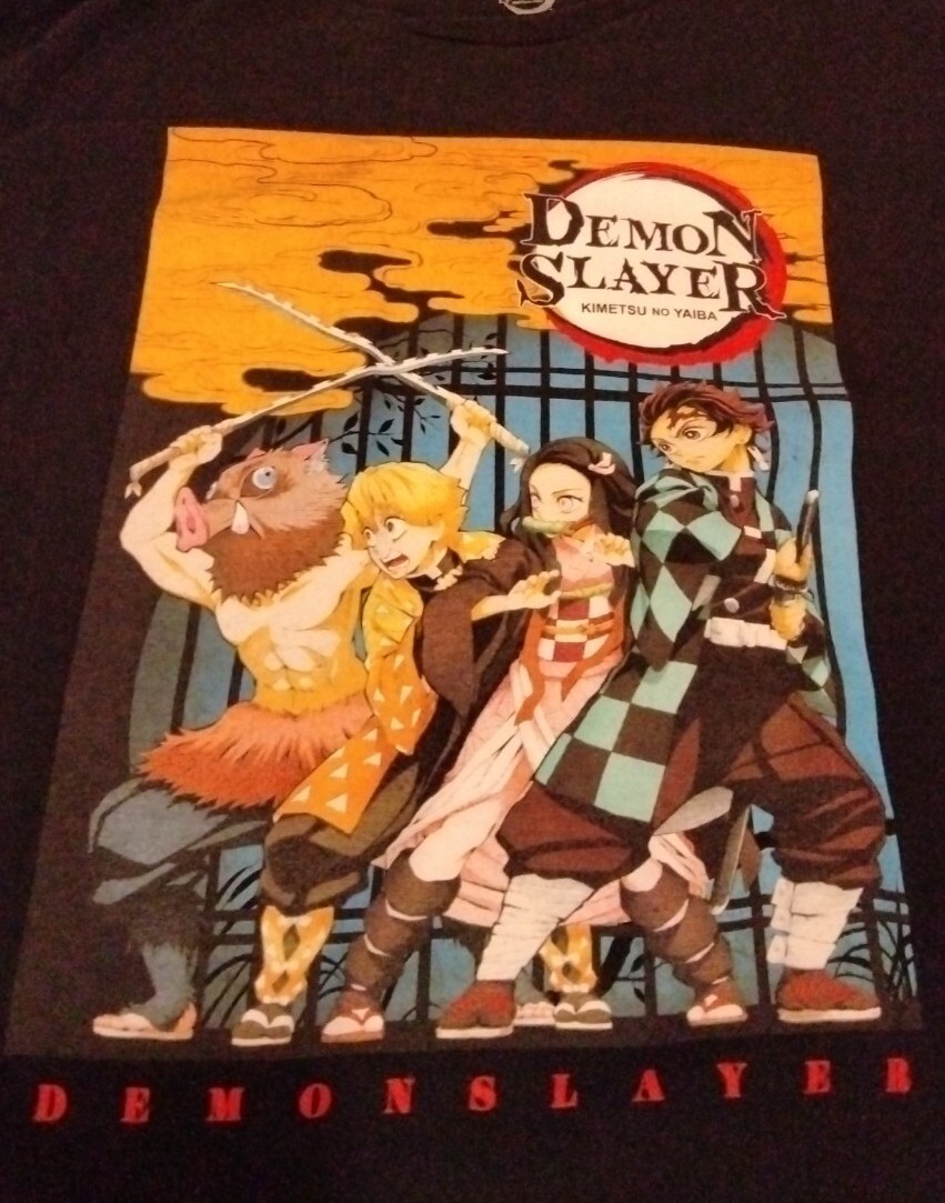 Demon Slayer Black Anime Tshirt Size Large gallery