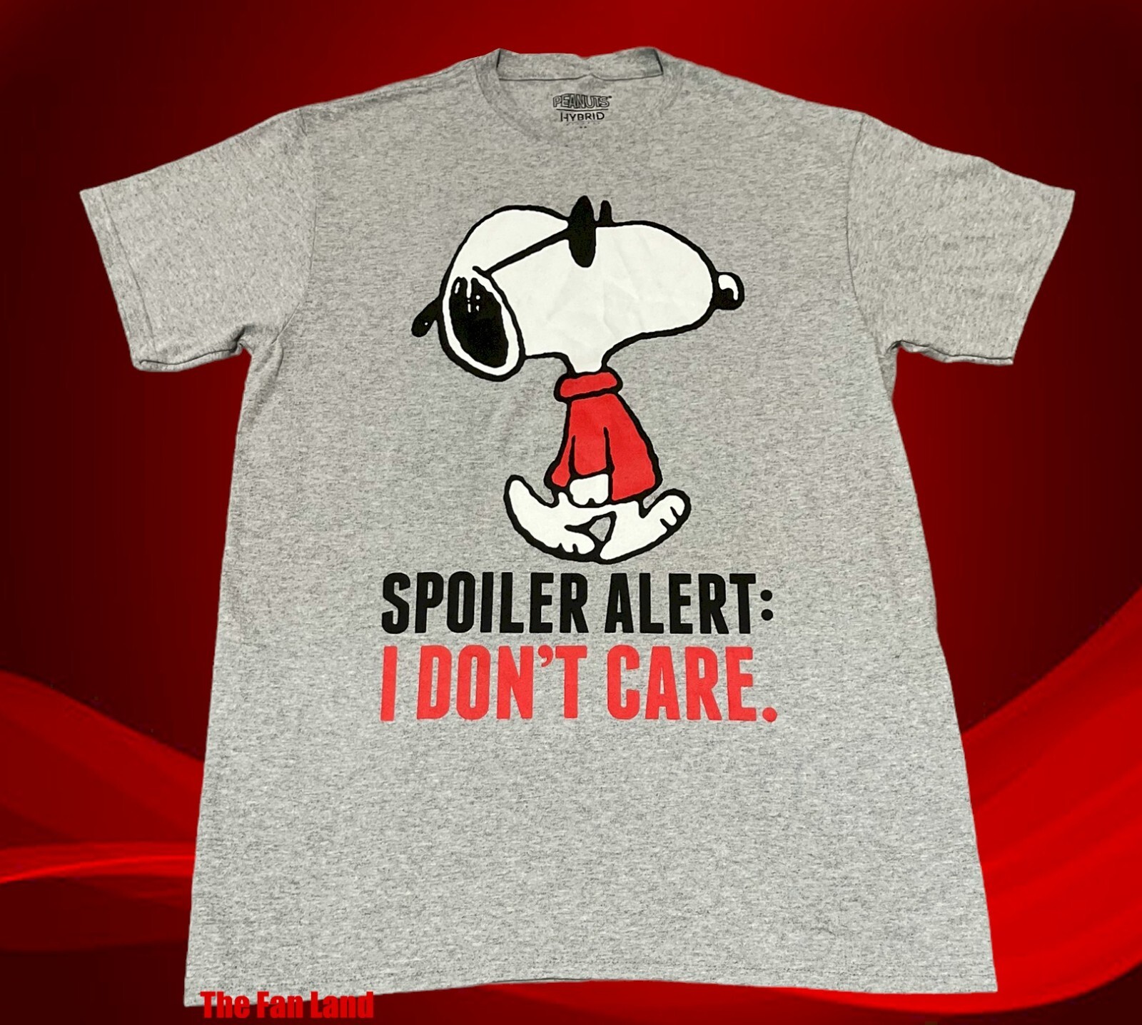 New Peanuts Charlie Brown Snoopy Spoiler Alert I Don't Care Men's T-Shirt gallery