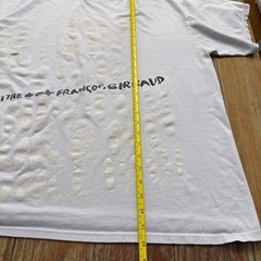 Vintage Marithe Francois Girbaud Graphic T Shirt Mens L Gray Puff Print Y2K