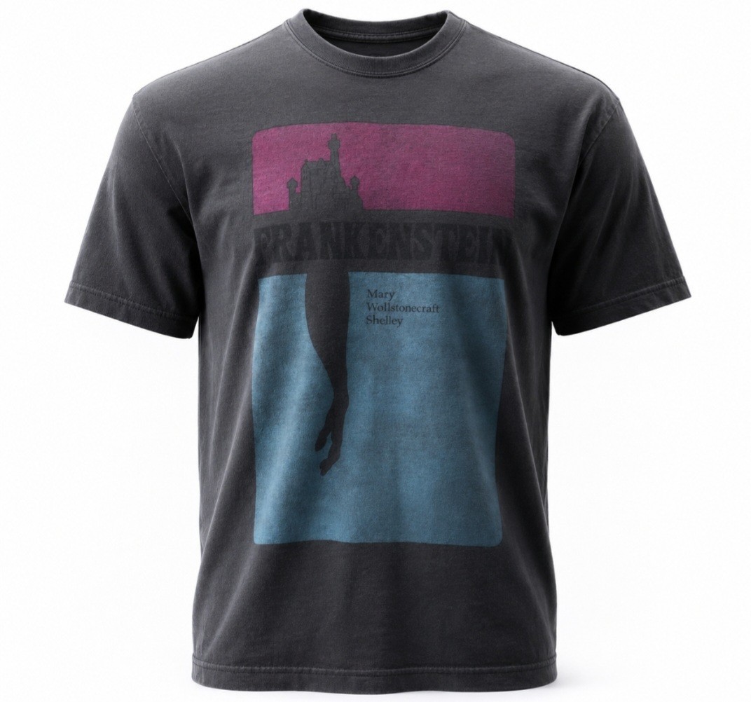 Frankenstein Mary Shelley Graphic Tee Mens Large Gray Gothic Horror Shirt Y2K gallery