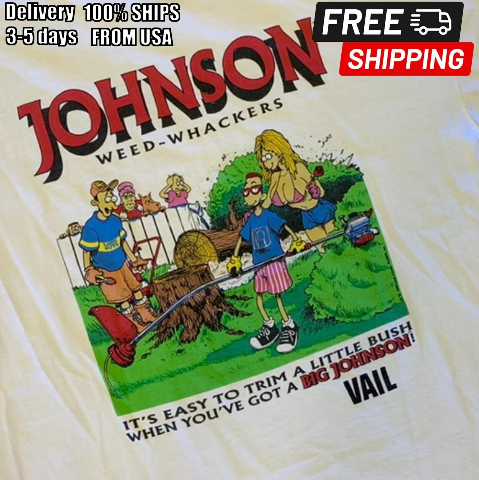 Big Johnson T shirt, White t shirt, new vintage shirt new- July gift, new gallery