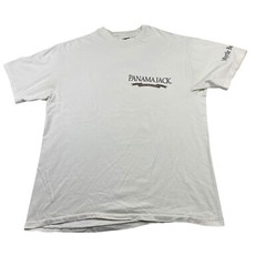 VTG Panama Jack Myrtle Beach Men’s Single Stitch S/S T-Shirt Ivory • USA • Large