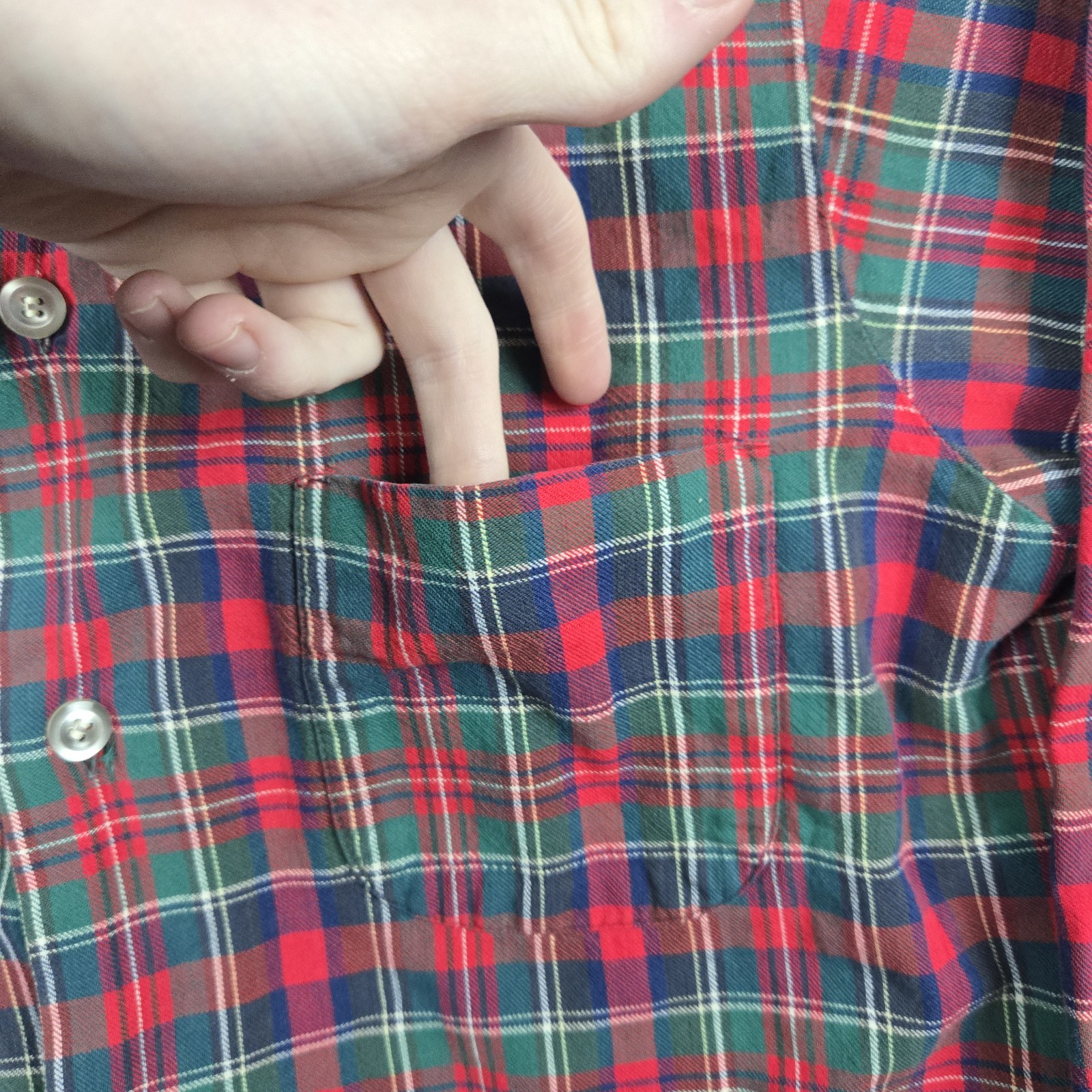 Vintage Selkirk Shirt Mens Small Red 70s 80s Button Up Plaid Woven Flannel USA gallery