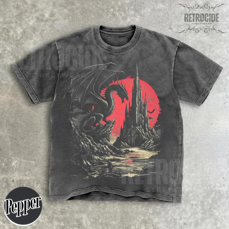 Dragon Medieval Comfort Tee Shirt Fantasy Graphic Men Women Unisex Gift gallery