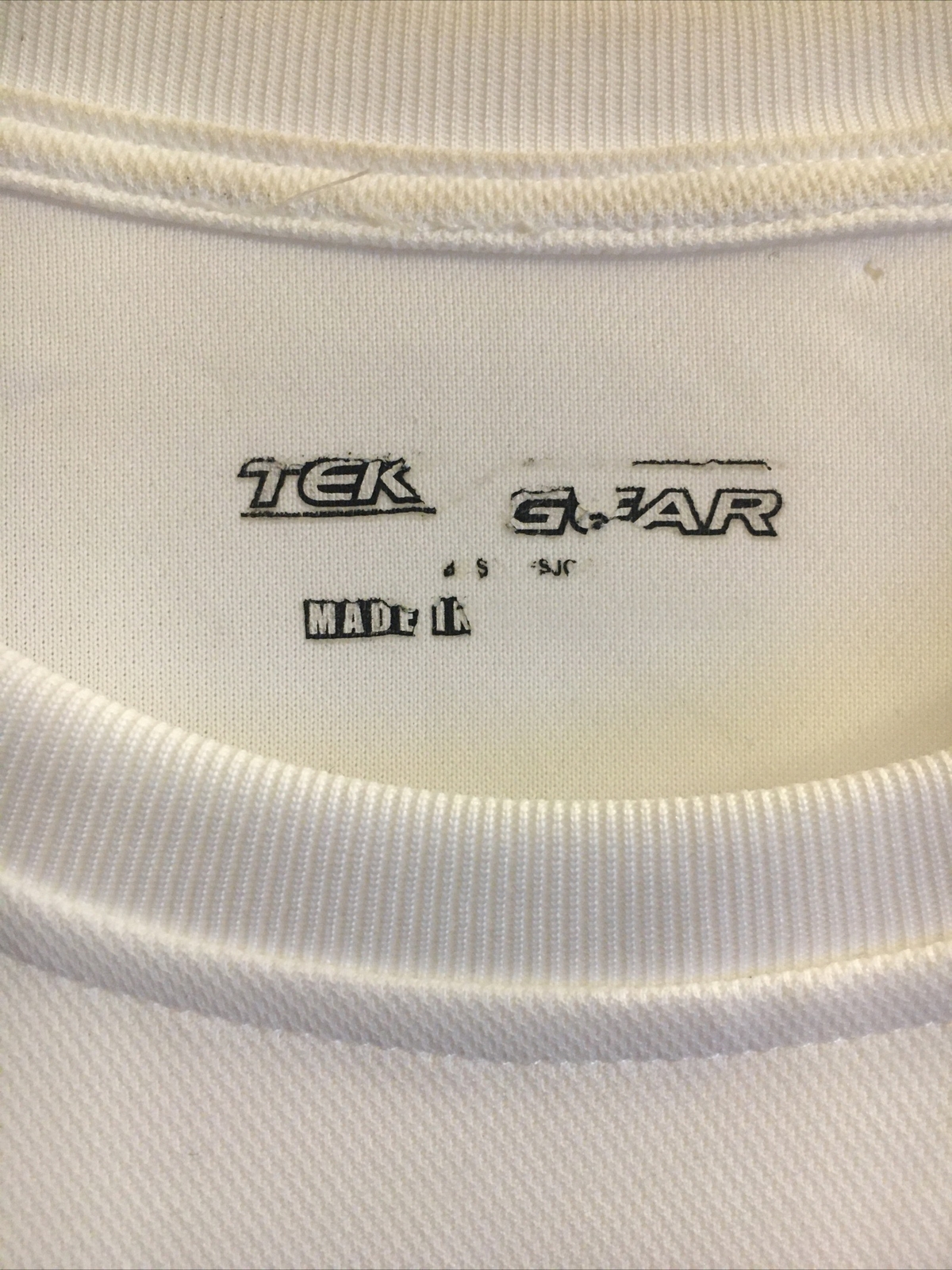 Tek Gear Men's T Shirt White Large Short Sleeve Crew Neck Cotton Pullover gallery