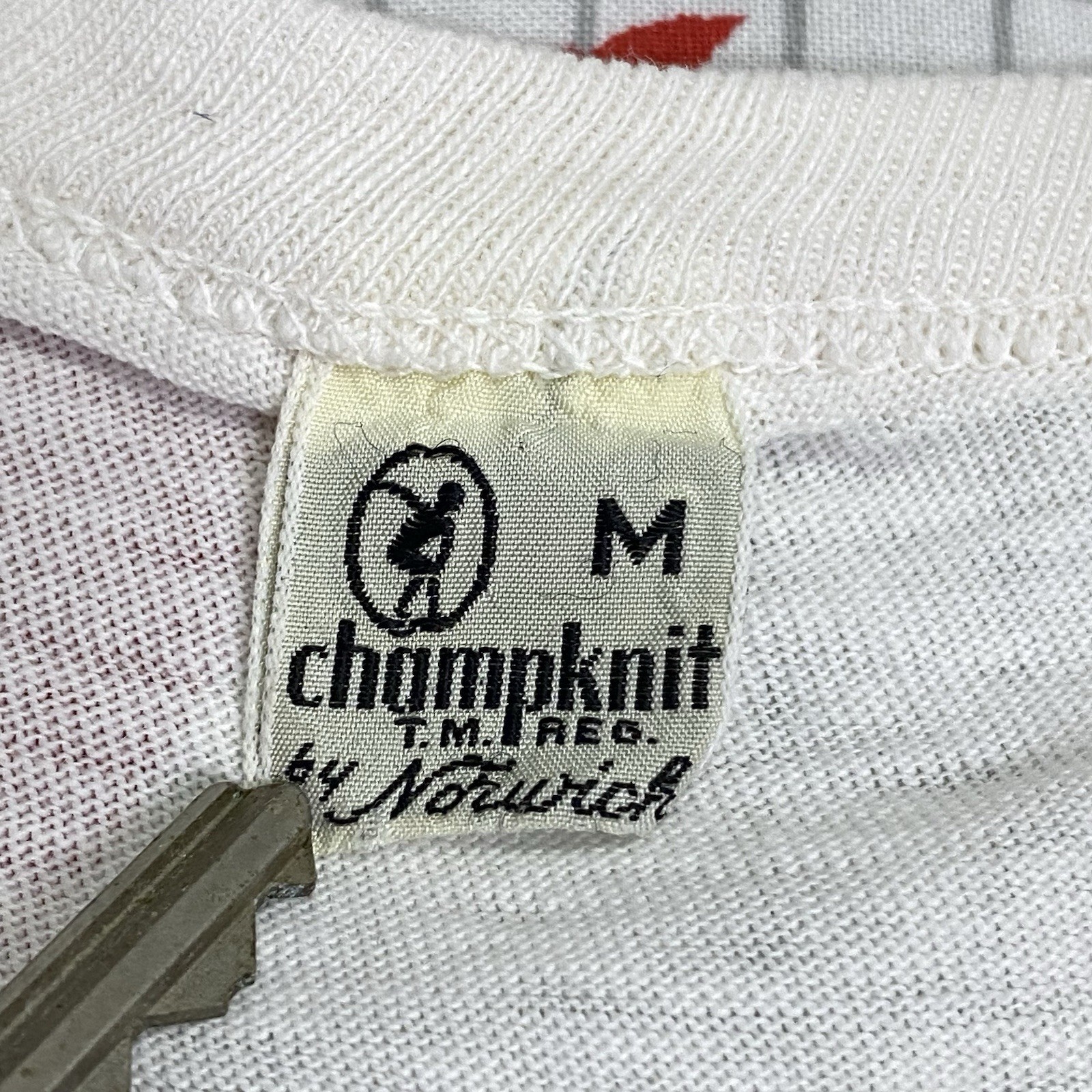 Vintage 40s White Tshirt Paper Thin Medium Sleeveless 50s Rockabilly Champknit gallery