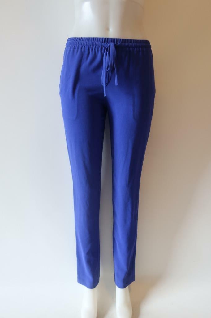 WOMEN T. BABTON BLUE TIE WAIST PANTS SZ XS*