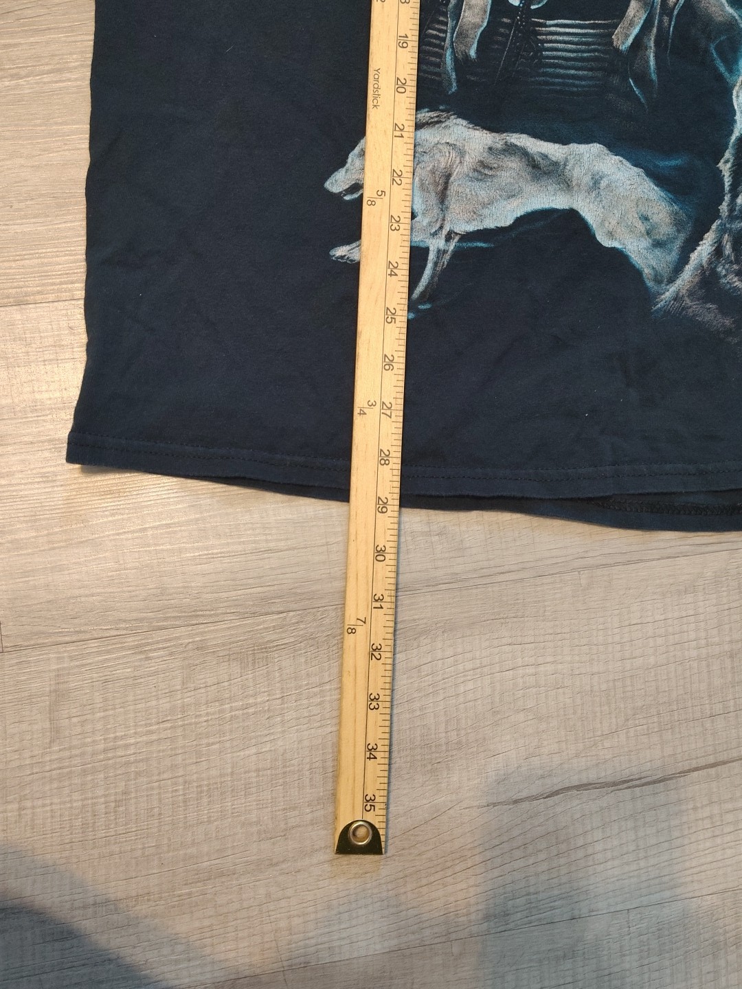 VTG Wolf Airbrush Art T shirt XL Gilden y2k Nature Moon Indian Black Short Sleev gallery