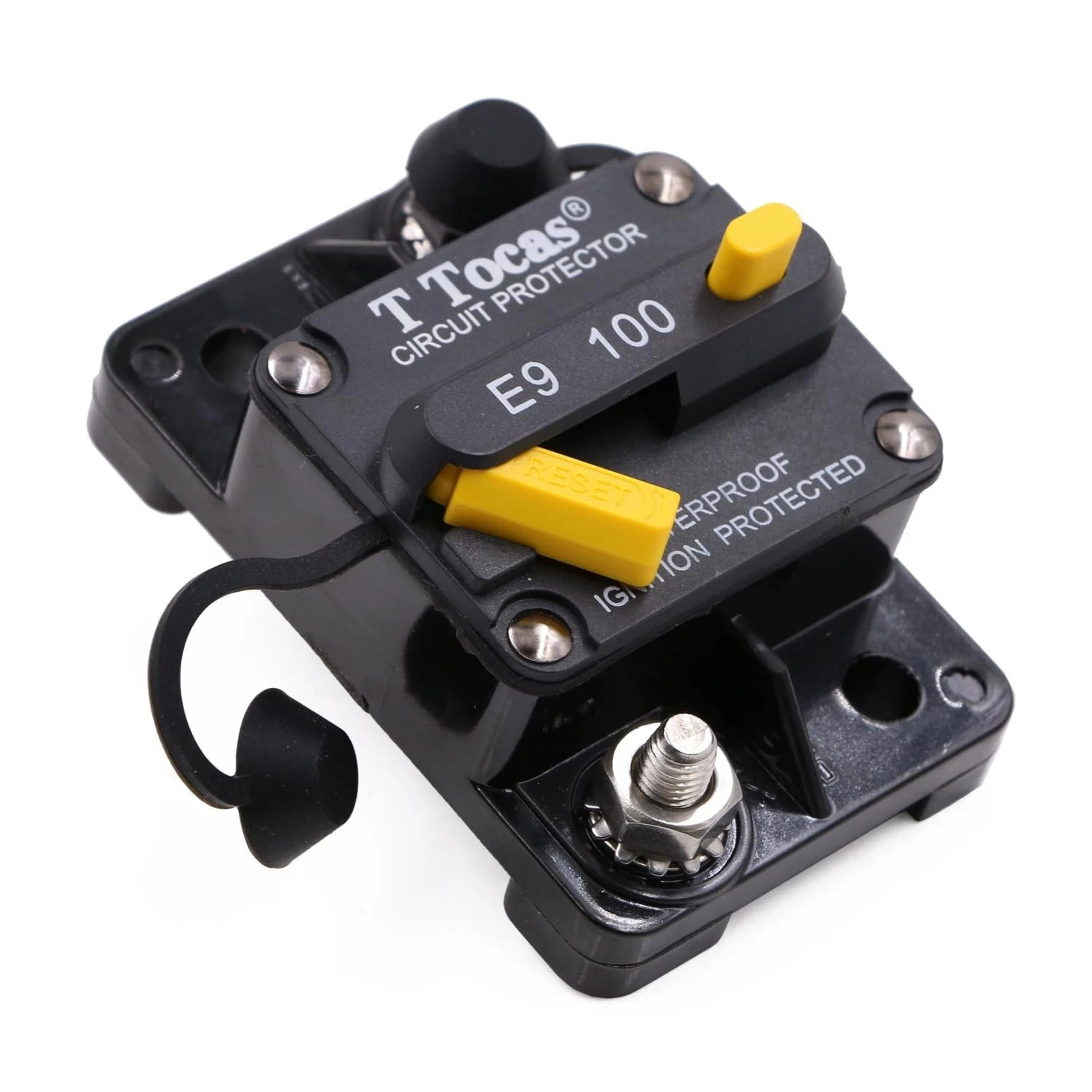 T Tocas E9 100 Amp Circuit Breaker with Manual Reset | 100A, Surface Mount