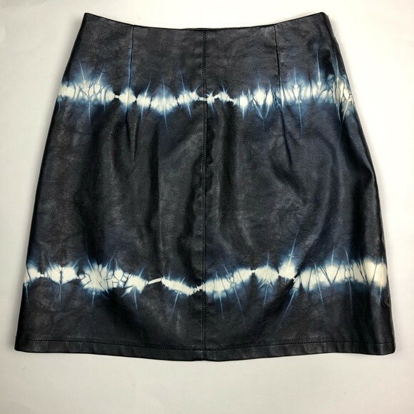 NWOT Zara Tie Dye Faux Leather Mini Skirt gallery