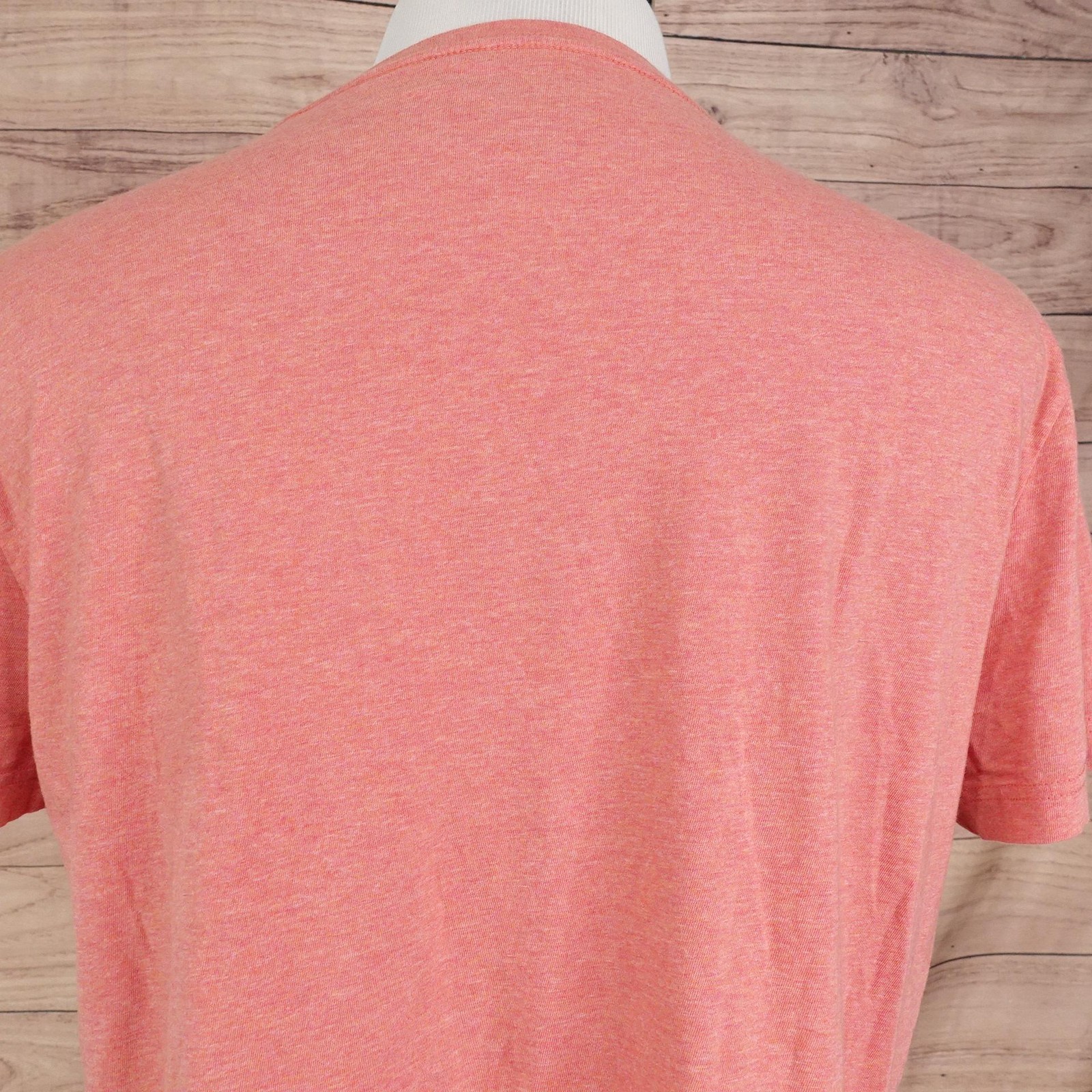 Banana Republic Shirt Mens Large Heather Coral Soft Wash Organic Cotton Crewneck gallery