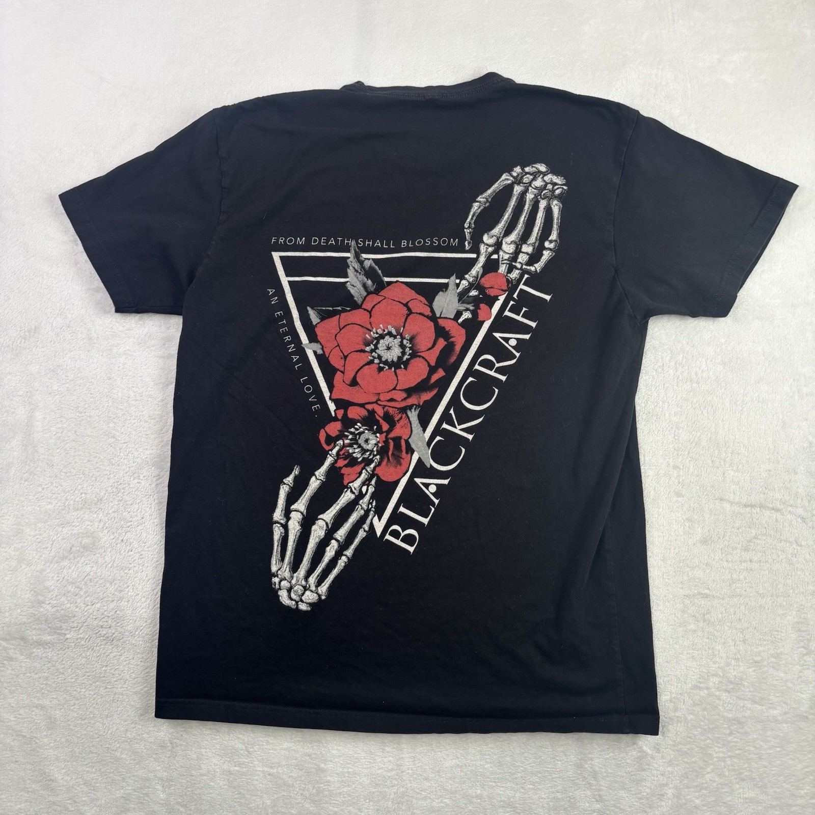 BlackCraft Cult Death Shall Blossom Rose Black Short Sleeve Graphic Shirt Mens L gallery