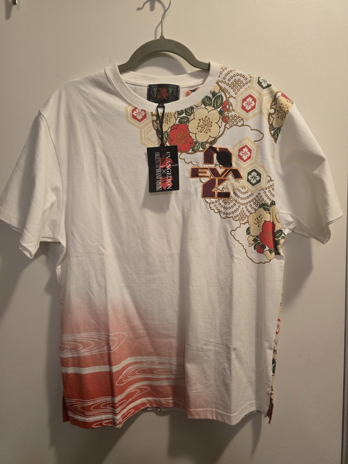 Neon Genesis Evangelion x Nishiki Asuka Langley Embroidered T-Shirt Size L NEW