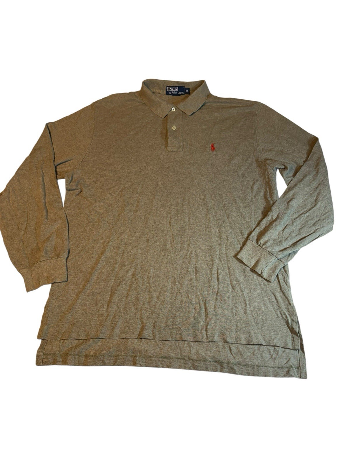 Polo Ralph Lauren, Polo Long, Size: XL, CLASSIC FIT, Grey, Print, Men's T92 gallery