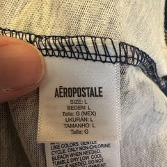 New Aéropostale Men’s Large Protea Floral T-Shirt Navy Blue Botanical Tropical