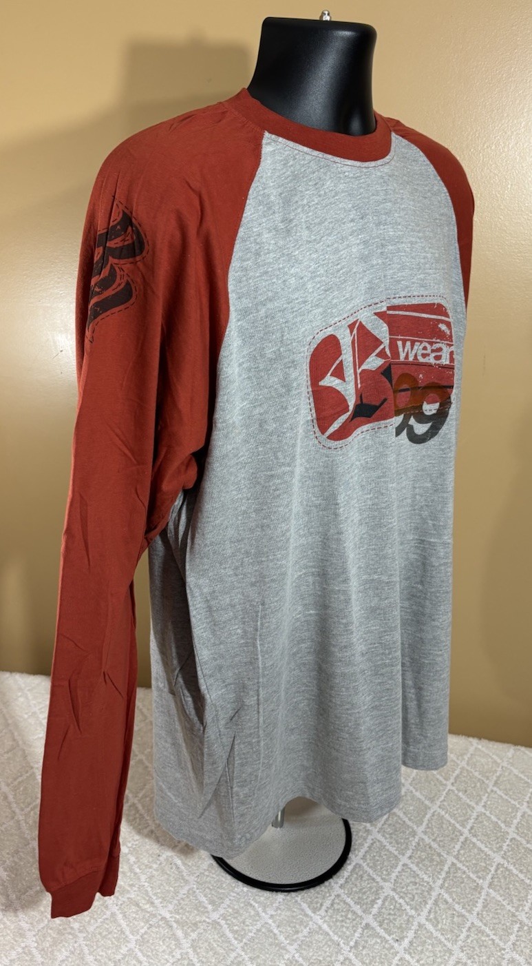 NEW Vintage Rocawear 99 Graphic Long Sleeve Shirt Gray/Orange Men’s Size L gallery