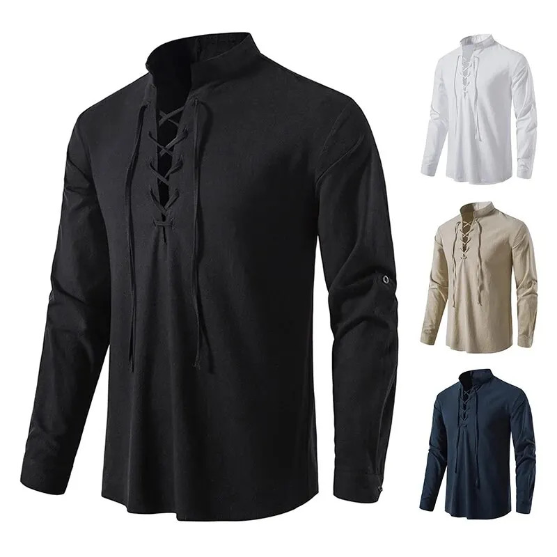 King Billion Men's Shirts Casual Men Cotton Linen Long Sleeve T-shirt Spring Aut gallery