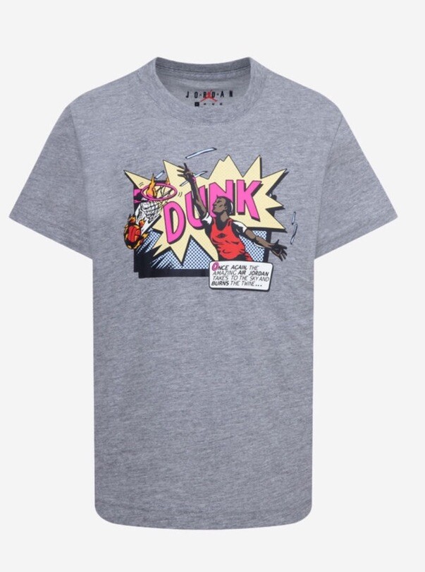 $38 Nike Men's Air Jordan Brand Dunk Tee Grey/Multi FZ1939-091 L gallery