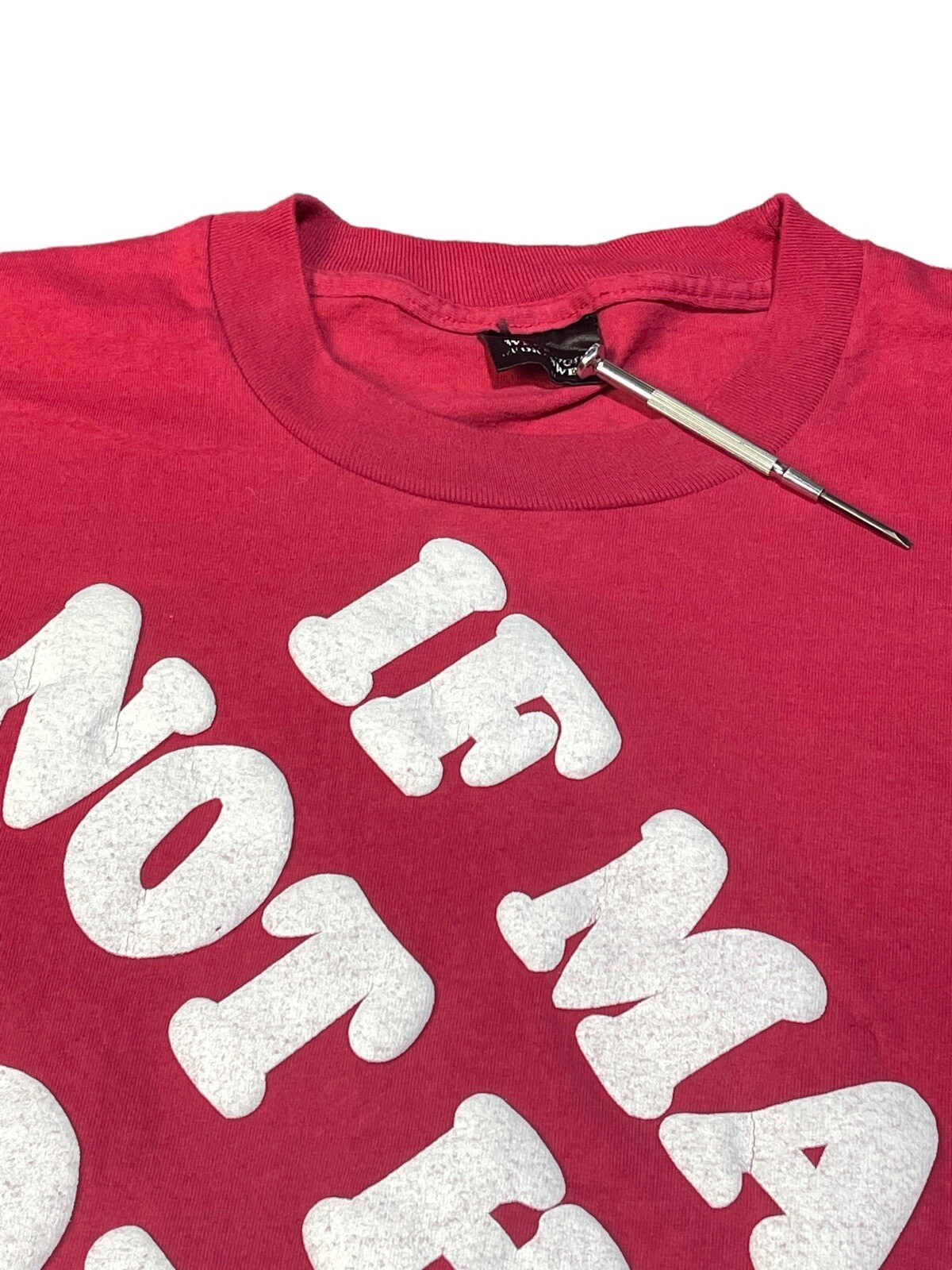 Vintage If Mama’s Not Happy Nobody’s Happy SPELLOUT Single Stitch T Shirt XL USA gallery