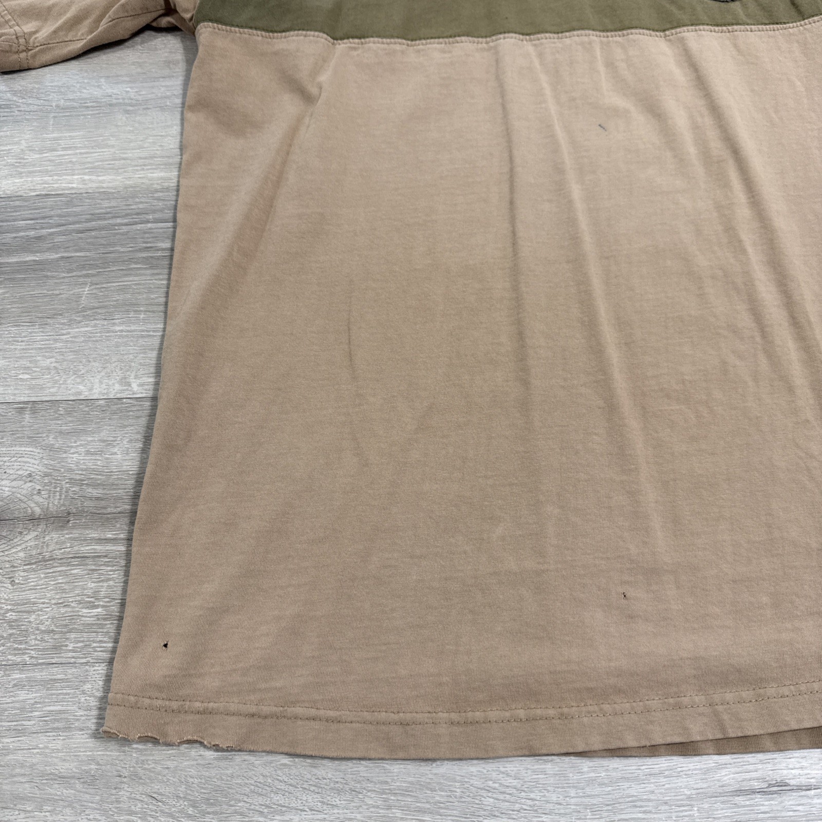 Red Ape Shirt Men’s 2XL Brown Colorblock Distressed Pocket Tee Cotton gallery