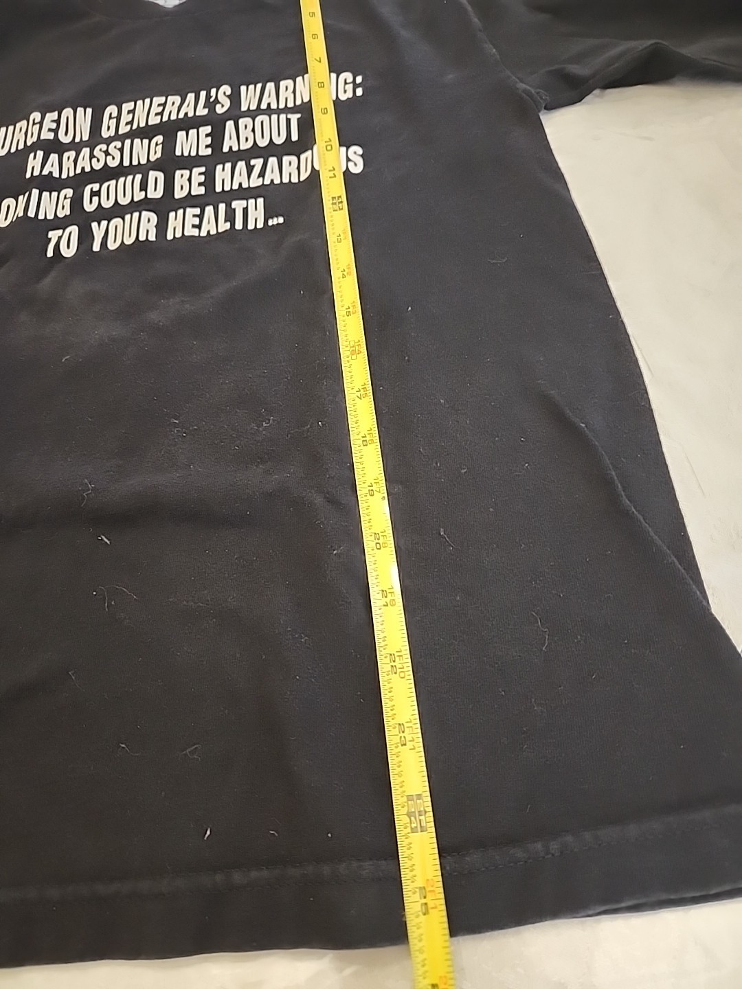 Vintage Anti Smoking T Shirt Surgeon General Warning Graphic Black Humor Small gallery