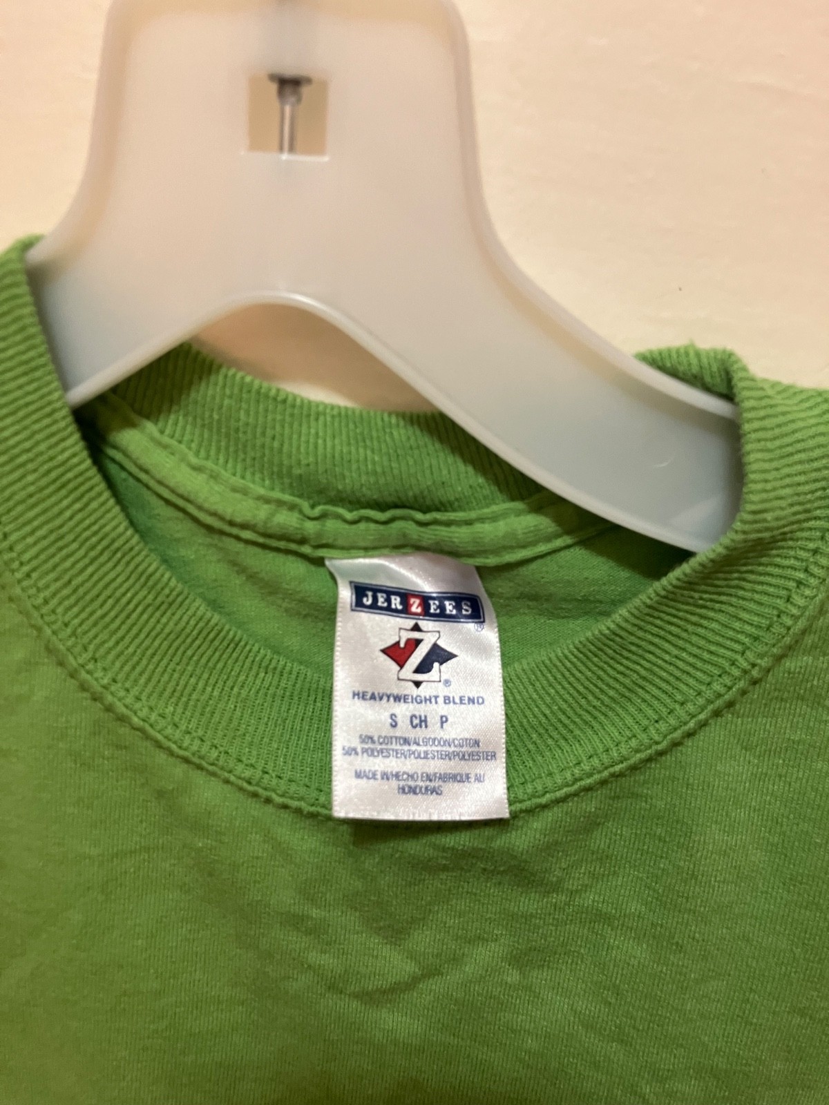 Vintage Jerzees brand plain t-shirt - lime green - Size S - see description gallery
