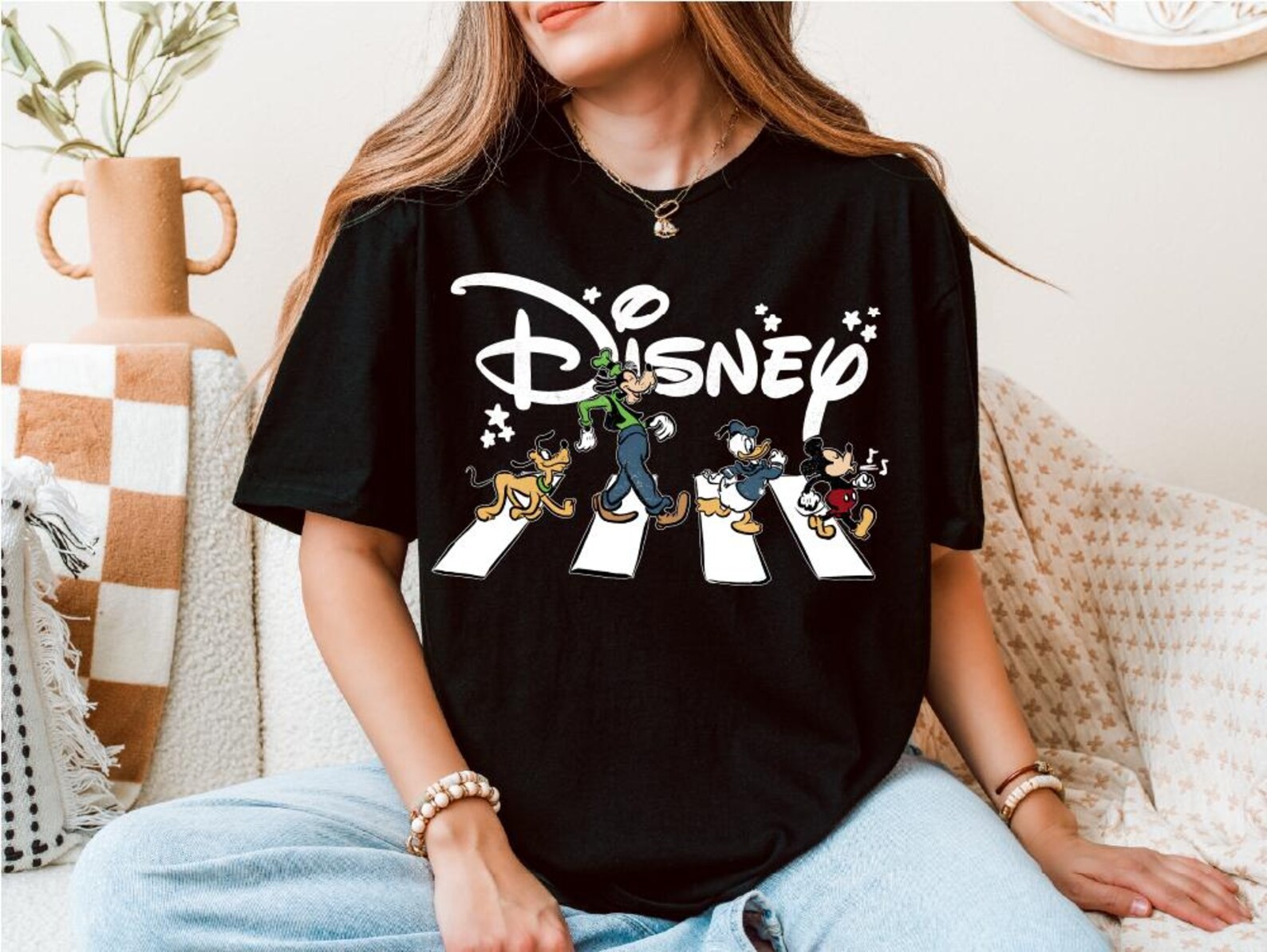 Disney Mickey And Co Walking Road Shirt, Disney Abbey Road T-Shirt gallery