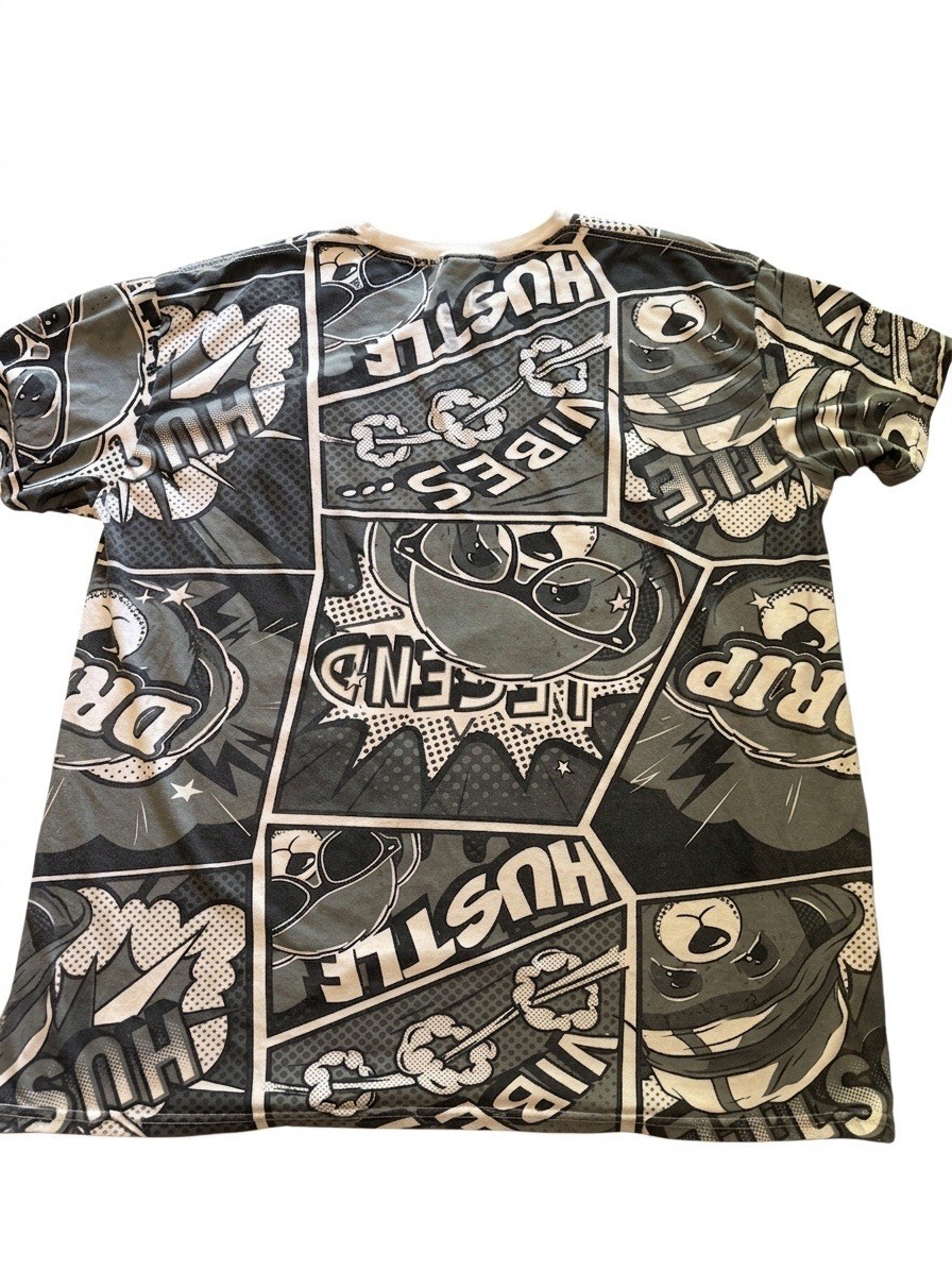 Hustle Legend Bear Graphic T-Shirt Bailey Apparel Comic OG Sz XL 18/20 Youth gallery