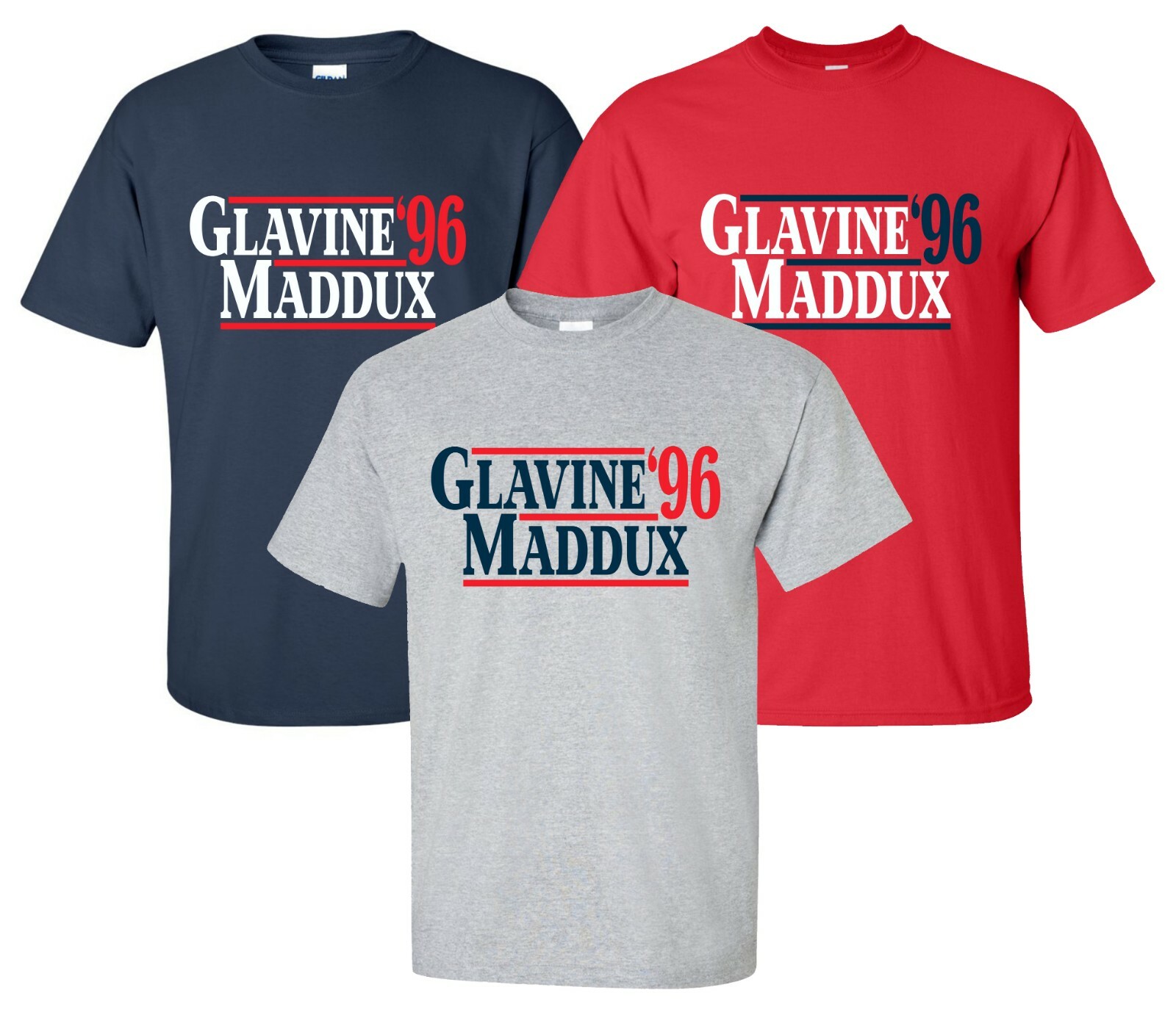 Glavine Maddux '96 T-Shirt Sizes S-4XL president election custom sports fan gift gallery