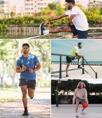 Kinglaman 5 Pack Mens Athletic Gym Workout Medium, 3 Black 1 Blue 1 Gray