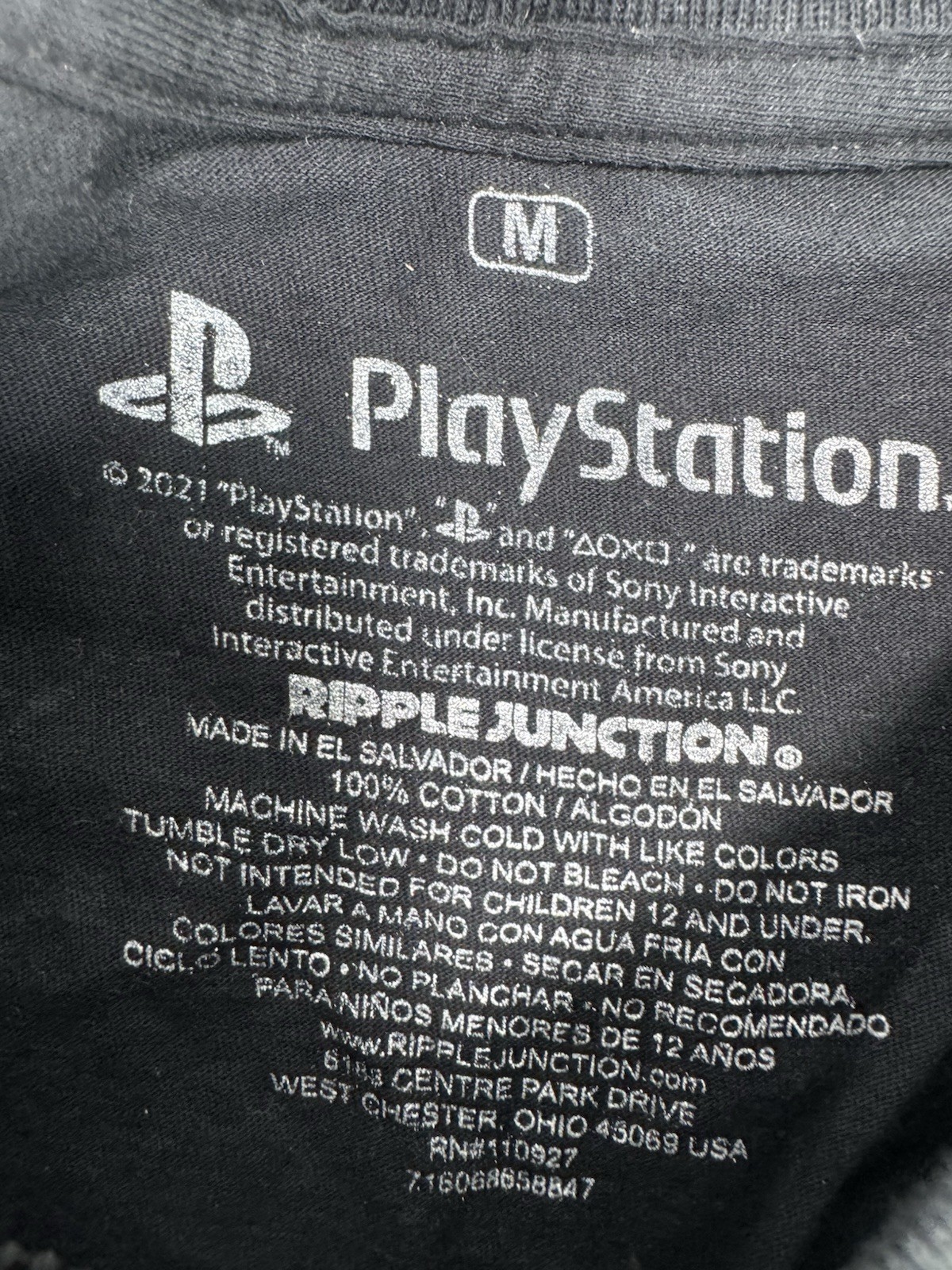 Playstation Controller Button Logo Men's Unisex T-Shirt Size Medium M Black gallery