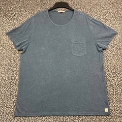 Marine Layer Shirt Men Large Blue Hemp Cotton Blend Pocket Short Sleeve L
