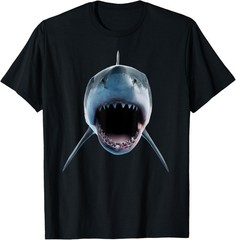 realistic great white shark Attack for lovers of Fish Ocean T-Shirt