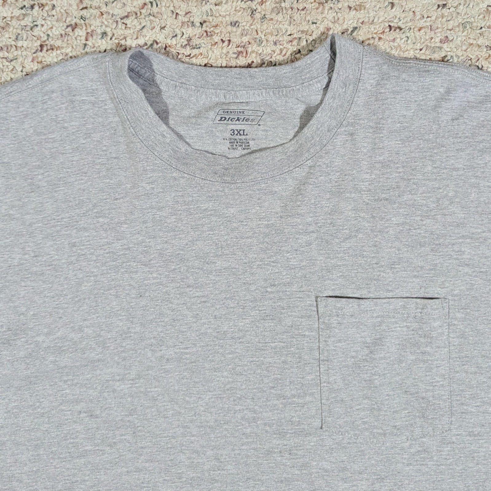 Dickies Basic T-Shirt Pocket Tee Mens 3XL Gray Short Sleeve Cotton/Polyester gallery