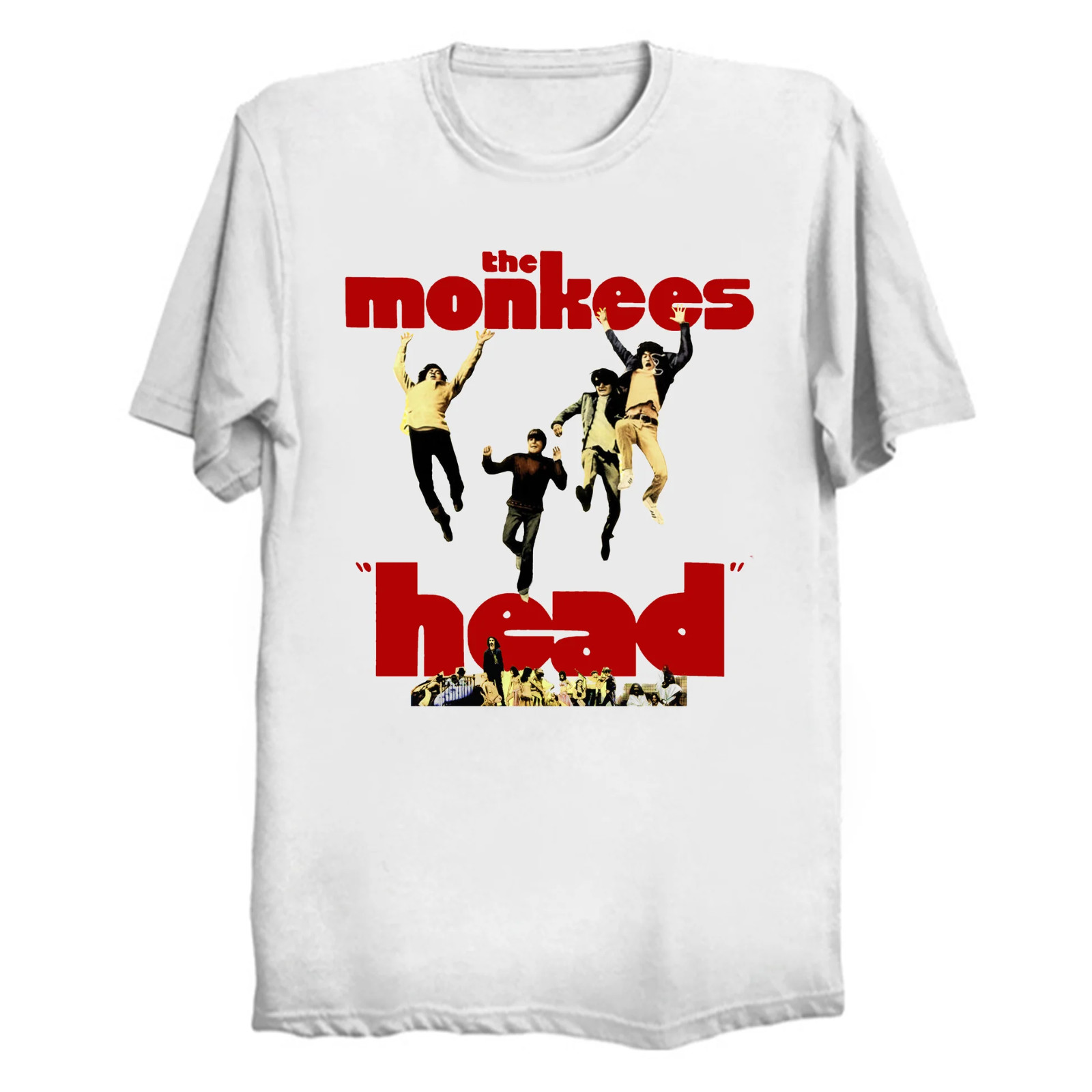 NEW The Monkees Band HEAD Heavy Cotton White S-5XL T Shirt EN803