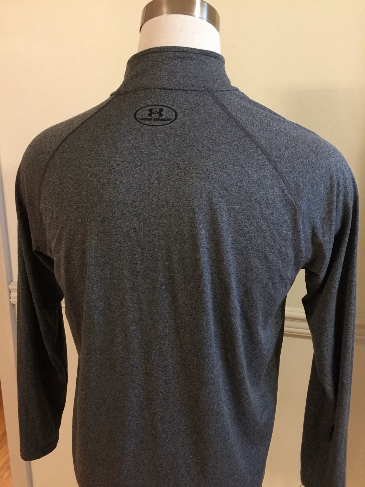 Under Armour Men Long Sleeve L/S 1242220 Gray L Shirt Pullover 1/4 Zip UA Tech 2 gallery