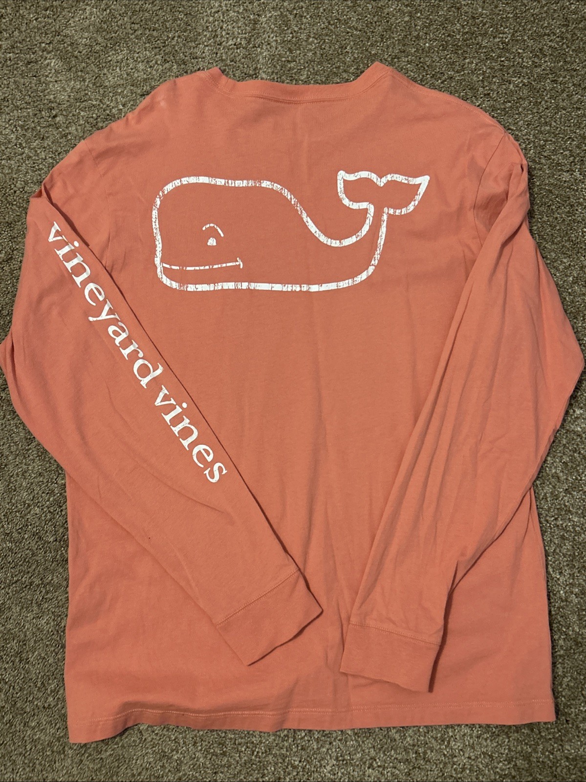 Vineyard Vines Long Sleeve Pocket T Shirt M Pink Whale Graphic Cotton Casual Tee gallery