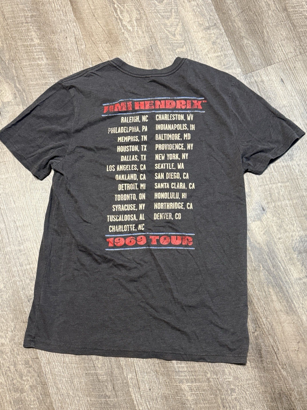 Jimi Hendrix 1969 Tour men’s short sleeve shirt medium gallery