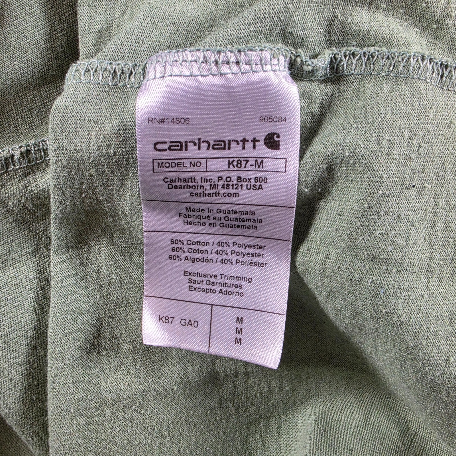 Carhartt Loose Fit Men's Medium Short Sleeve Pocket T-Shirt, K87 gallery