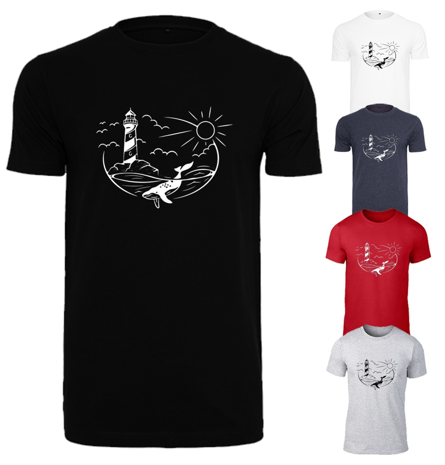 Unisex Slim Fit T-Shirt - Whale Dive Original Clip Art Summer Crewneck Slim Fit gallery