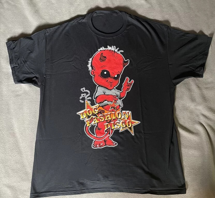 Black COlor Dog Fashion Disco satan Shirt Unisex All Sizes TR801